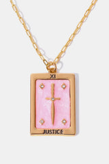 Tarot Card Pendant Copper Necklace - Trendsi - Flyclothing LLC