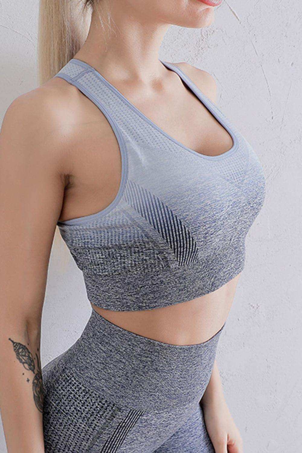 Gradient Sports Bra and Leggings Set - Trendsi - Flyclothing LLC