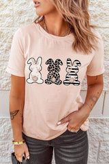 Easter Bunny Graphic Cuffed Tee Shirt - Flyclothing LLC