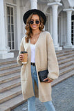 Open Front Dropped Shoulder Cardigan with Pocket - Trendsi - Flyclothing LLC