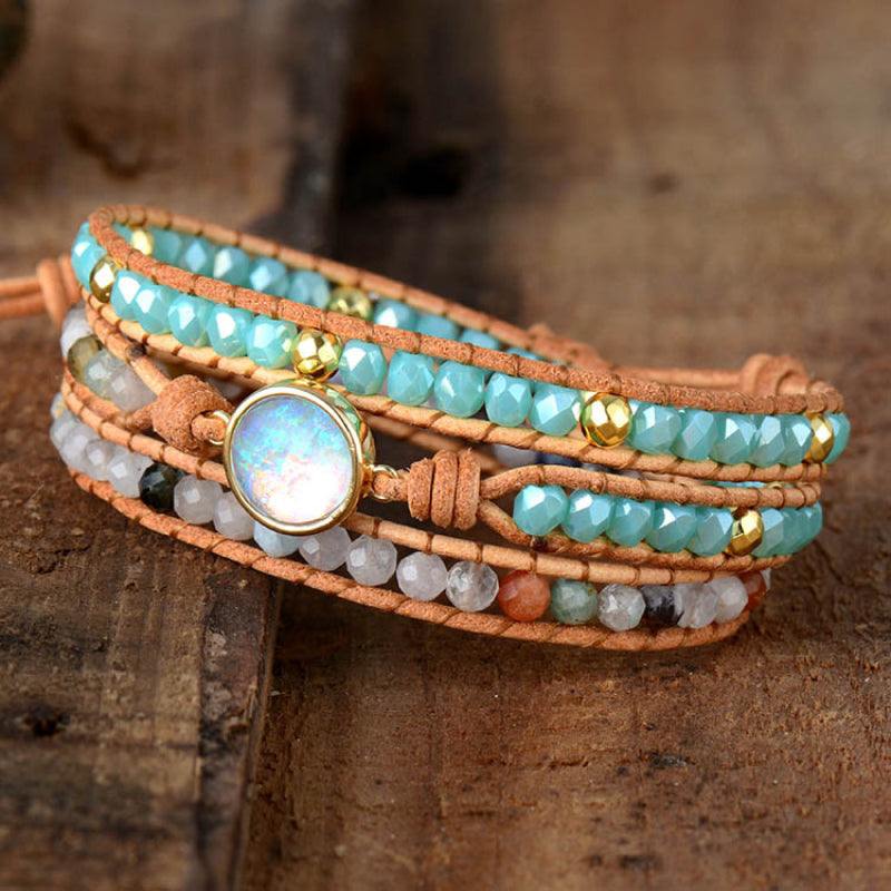 Opal Beaded Layered Bracelet - Trendsi