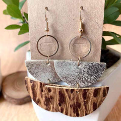 PU Semicircle Drop Earrings - Trendsi