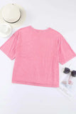 Round Neck Dropped Shoulder Top with Pocket - Trendsi - Flyclothing LLC