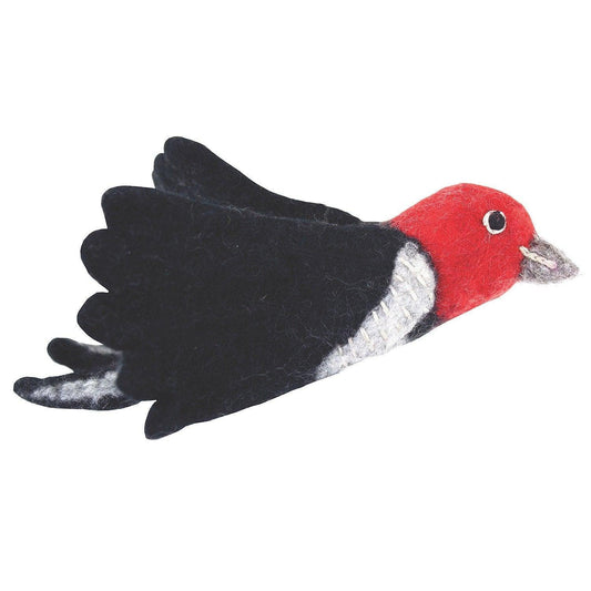 Felt Bird Garden Ornament - Woodpecker - Wild Woolies (G) - Wild Woolies