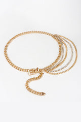 Rhinestone Decor Metal Chain Belt - Trendsi