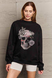 Simply Love Simply Love Full Size Dropped Shoulder SKULL Graphic Sweatshirt - Trendsi - Flyclothing LLC