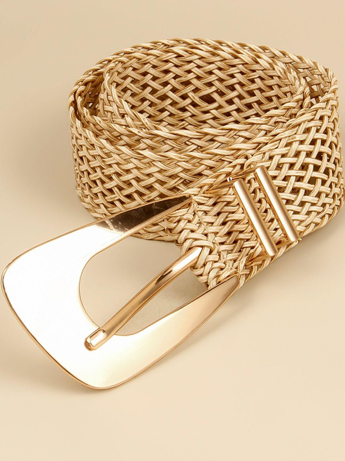 Irregular Buckle Braid Belt - Trendsi