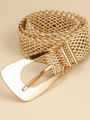 Irregular Buckle Braid Belt - Trendsi