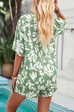 Printed Button Up Shirt and Shorts Set - Trendsi - Flyclothing LLC