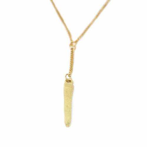 Cone Pendant Goldtone Neckace - Asha Handicrafts - Flyclothing LLC