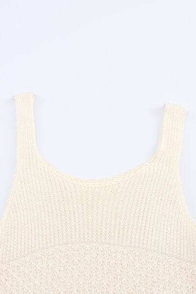 Full Size Ruffled Openwork Wide Strap Tank - Trendsi - Flyclothing LLC