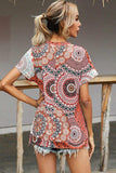 Printed Round Neck Short Sleeve Tee - Trendsi - Flyclothing LLC
