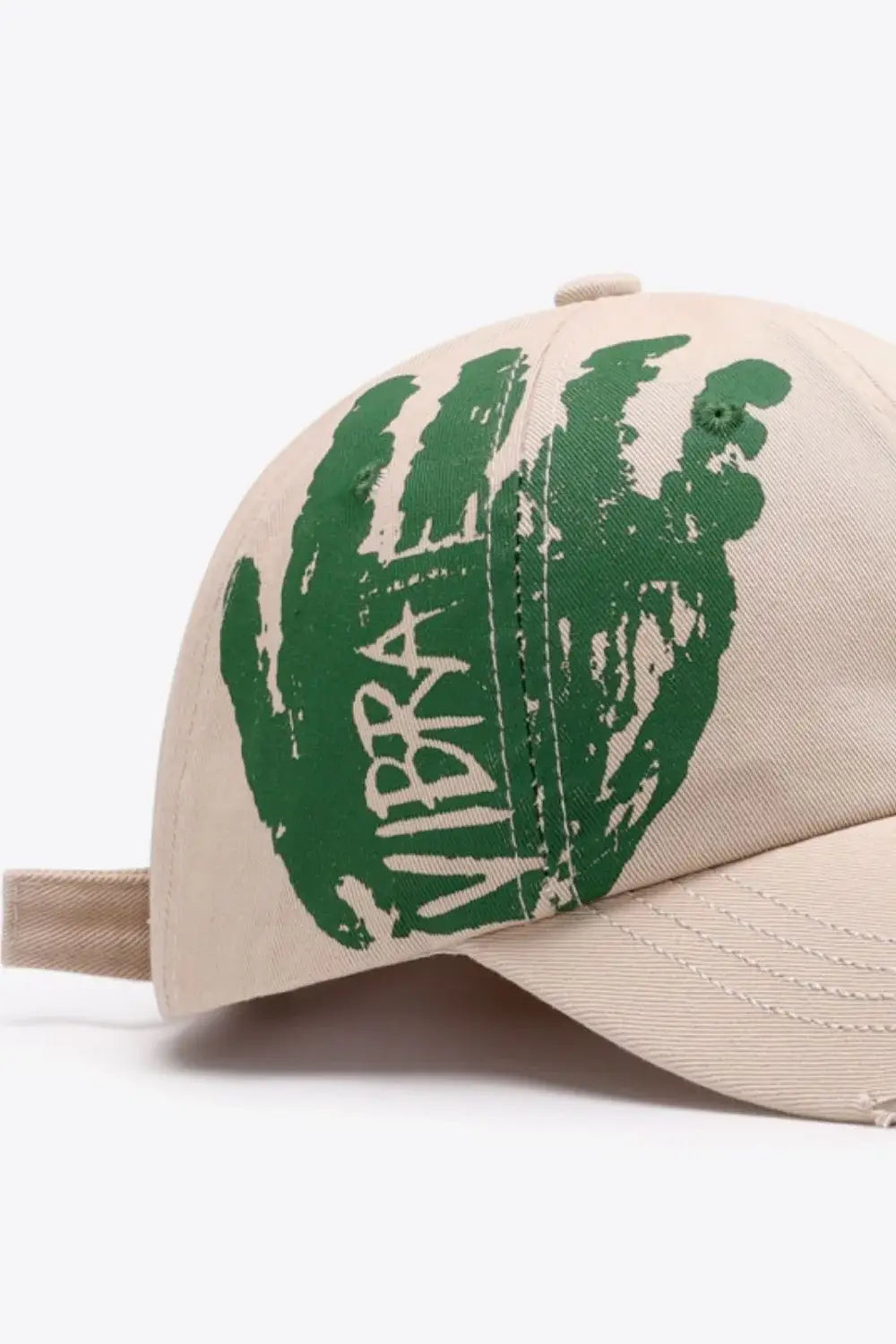 VIBRA Graphic Distressed Adjustable Baseball Cap - Trendsi - Flyclothing LLC