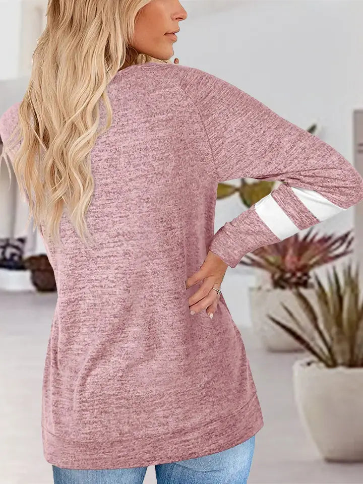 V-Neck Raglan Sleeve T-Shirt - Trendsi - Flyclothing LLC