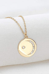 Moissanite Round Pendant Necklace - Trendsi - Flyclothing LLC