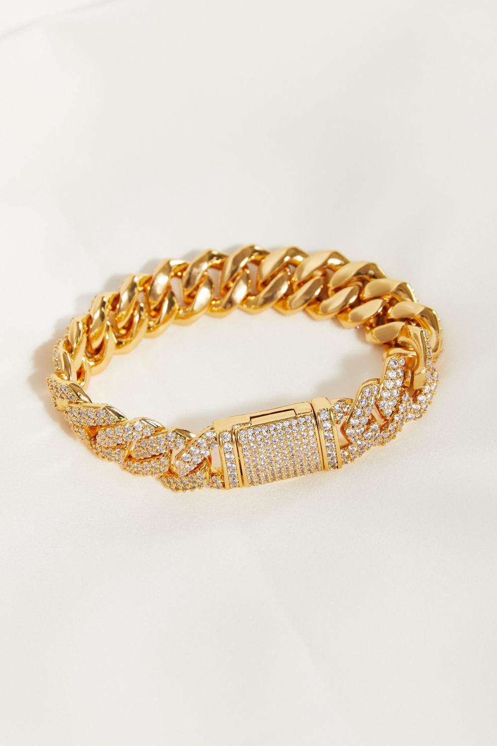 GNJ MANUFACTURING On My Mind Rhinestone Bracelet - Trendsi