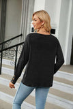 V-Neck Long Sleeve T-Shirt - Trendsi - Flyclothing LLC