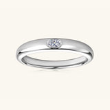 925 Sterling Silver Inlaid Moissanite Ring - Trendsi - Flyclothing LLC