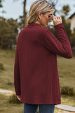 Textured Open Front Long Sleeve Cardigan - Trendsi - Flyclothing LLC