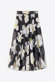 Full Size Floral Tie-Waist Skirt - Trendsi