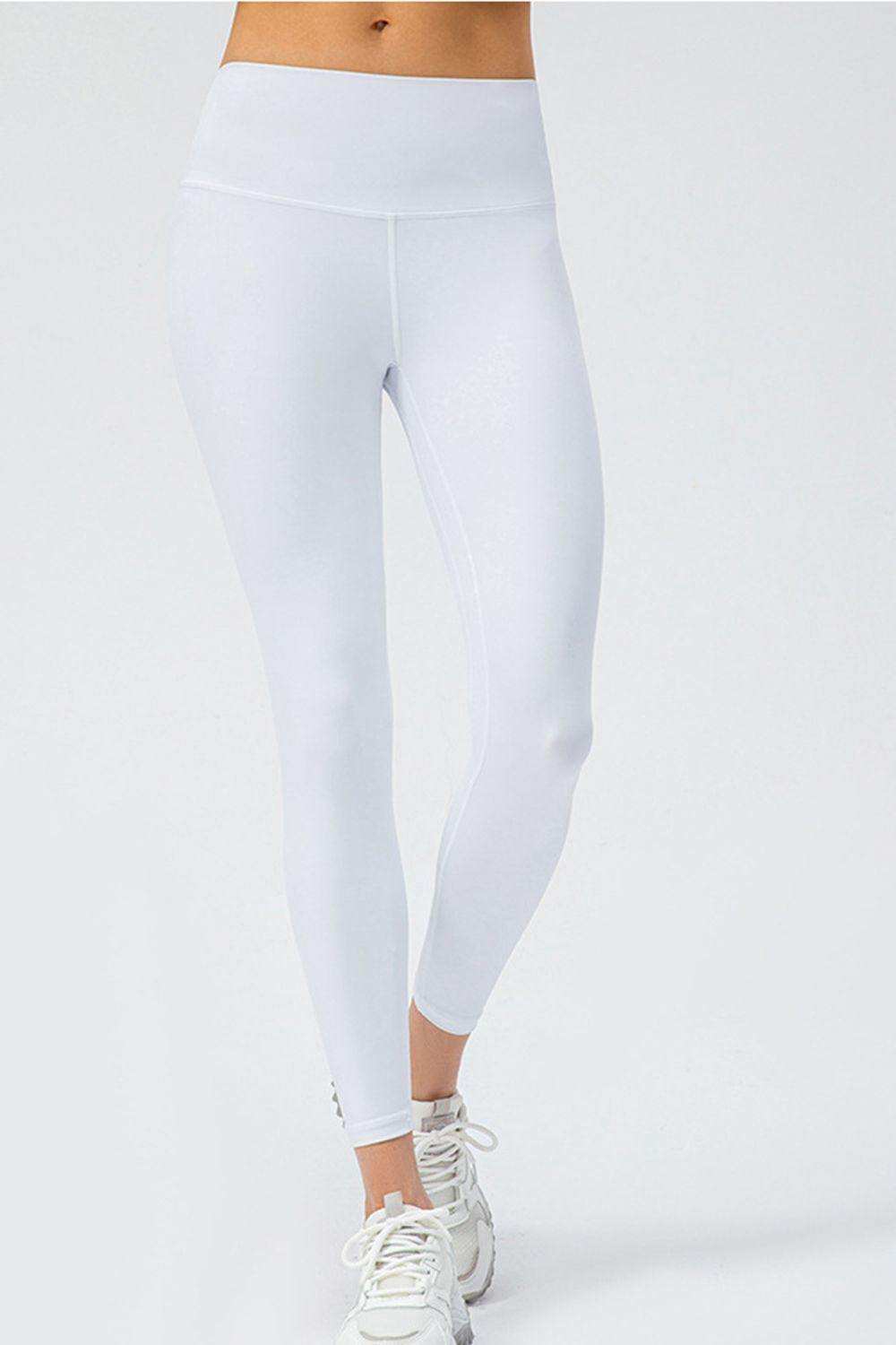 Wide Waistband Slim Fit Active Leggings - Trendsi - Flyclothing LLC