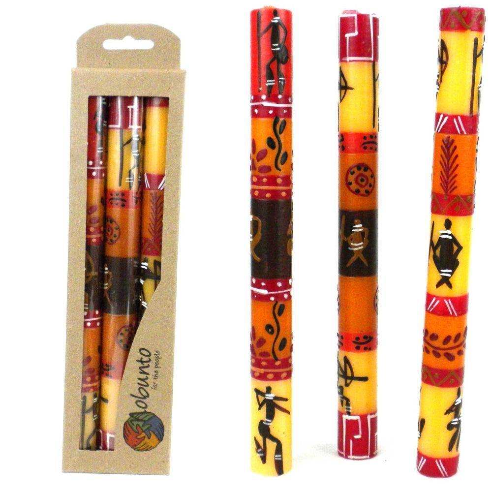 Set of Three Boxed Tall Hand-Painted Candles - Damisi Design - Nobunto - Nobunto - Flyclothing LLC