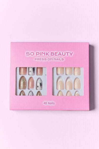 SO PINK BEAUTY Press On Nails 2 Packs - Trendsi - Flyclothing LLC