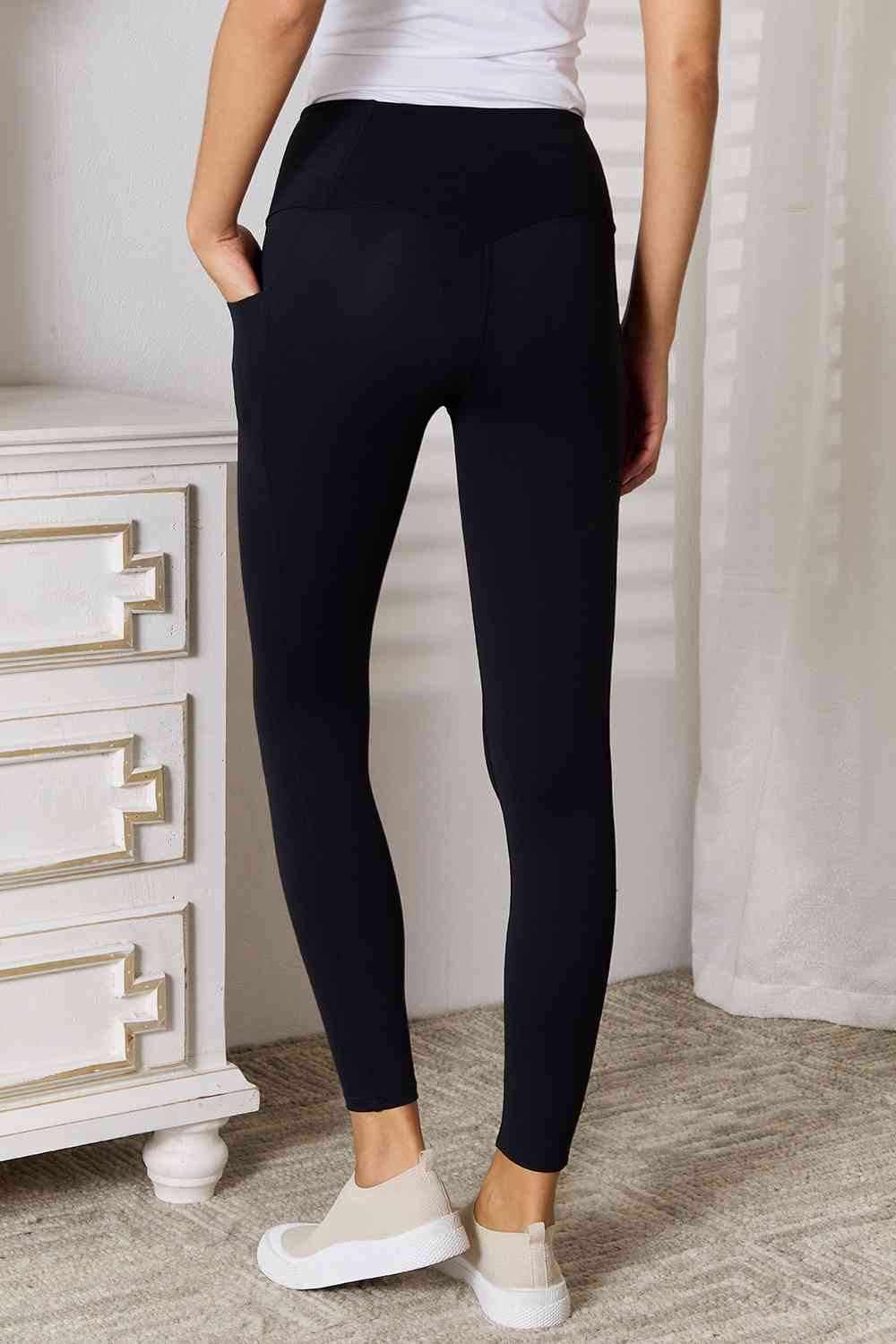 Basic Bae Wide Waistband Sports Leggings - Trendsi - Flyclothing LLC