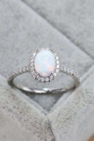 Opal 925 Sterling Silver Halo Ring - Trendsi - Flyclothing LLC