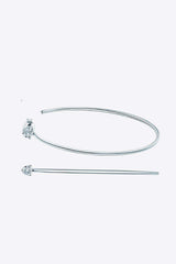 925 Sterling Silver Moissanite Hoop Earrings - Trendsi - Flyclothing LLC