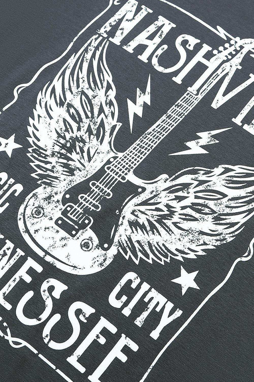 NASHVILLE MUSIC CITY TENNESSEE Graphic T-Shirt - Trendsi - Flyclothing LLC