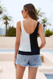 Contrast Tied Knit Tank - Trendsi - Flyclothing LLC