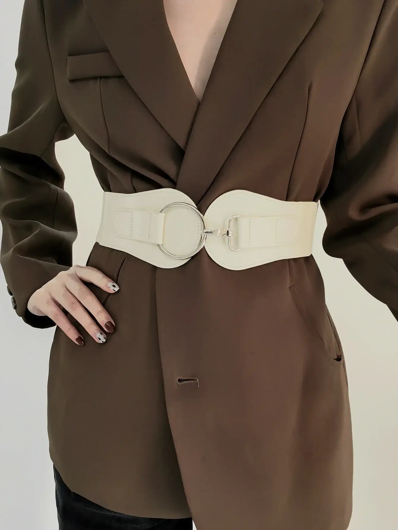 PU Elastic Wide Belt - Trendsi - Flyclothing LLC