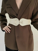 PU Elastic Wide Belt - Trendsi - Flyclothing LLC