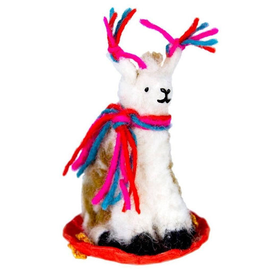 Felt Sledding Llama Ornament - Wild Woolies - Flyclothing LLC