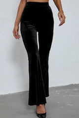 High Waist Flare Leg Pants - Trendsi - Flyclothing LLC