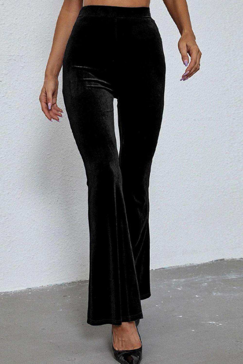 High Waist Flare Leg Pants - Trendsi - Flyclothing LLC