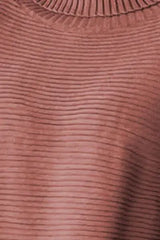 Ribbed Turtleneck Dropped Shoulder Pullover Sweater - Trendsi - Flyclothing LLC