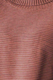 Ribbed Turtleneck Dropped Shoulder Pullover Sweater - Trendsi - Flyclothing LLC