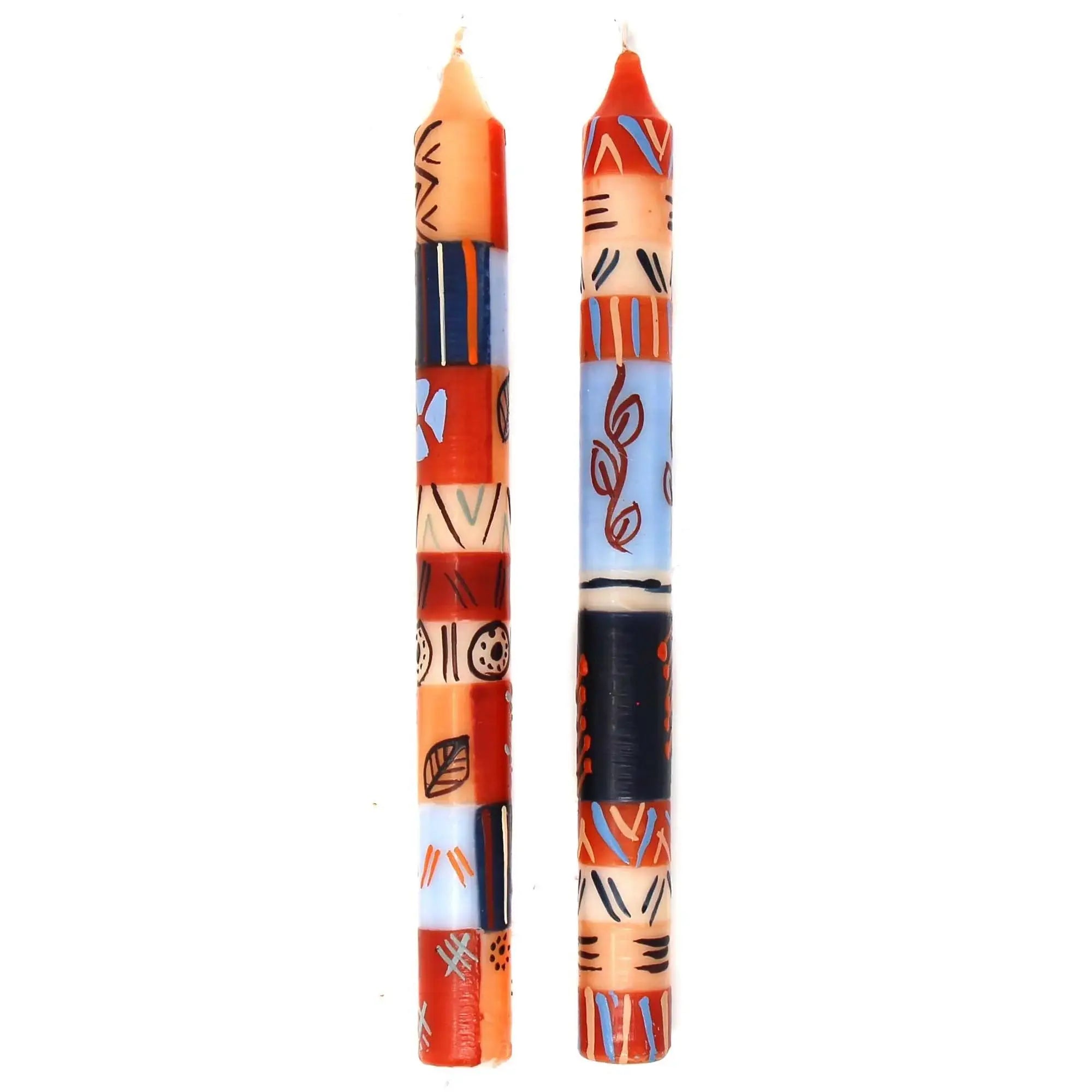 Hand Painted Candles in Uzushi Design (pair of tapers) - Nobunto - Nobunto - Flyclothing LLC