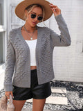 Open Front Long Sleeve Cardigan - Trendsi - Flyclothing LLC