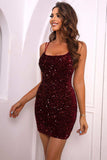 Sequin Double-Strap Bodycon Dress - Trendsi - Flyclothing LLC