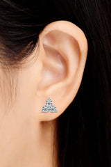 Moissanite 925 Sterling Silver Stud Earrings - Trendsi - Flyclothing LLC