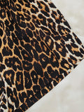 Leopard Lip Graphic Top and Shorts Lounge Set - Trendsi