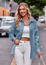 Dropped Shoulder Longline Shirt - Trendsi - Flyclothing LLC