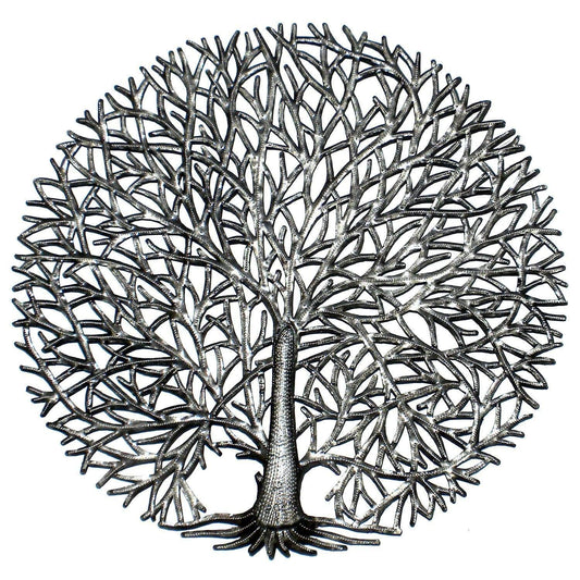 Full Branches Tree of Life Haitian Steel Drum Wall Art - Haitian Artisans