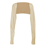 Long Sleeve Knit Bolero - Trendsi - Flyclothing LLC