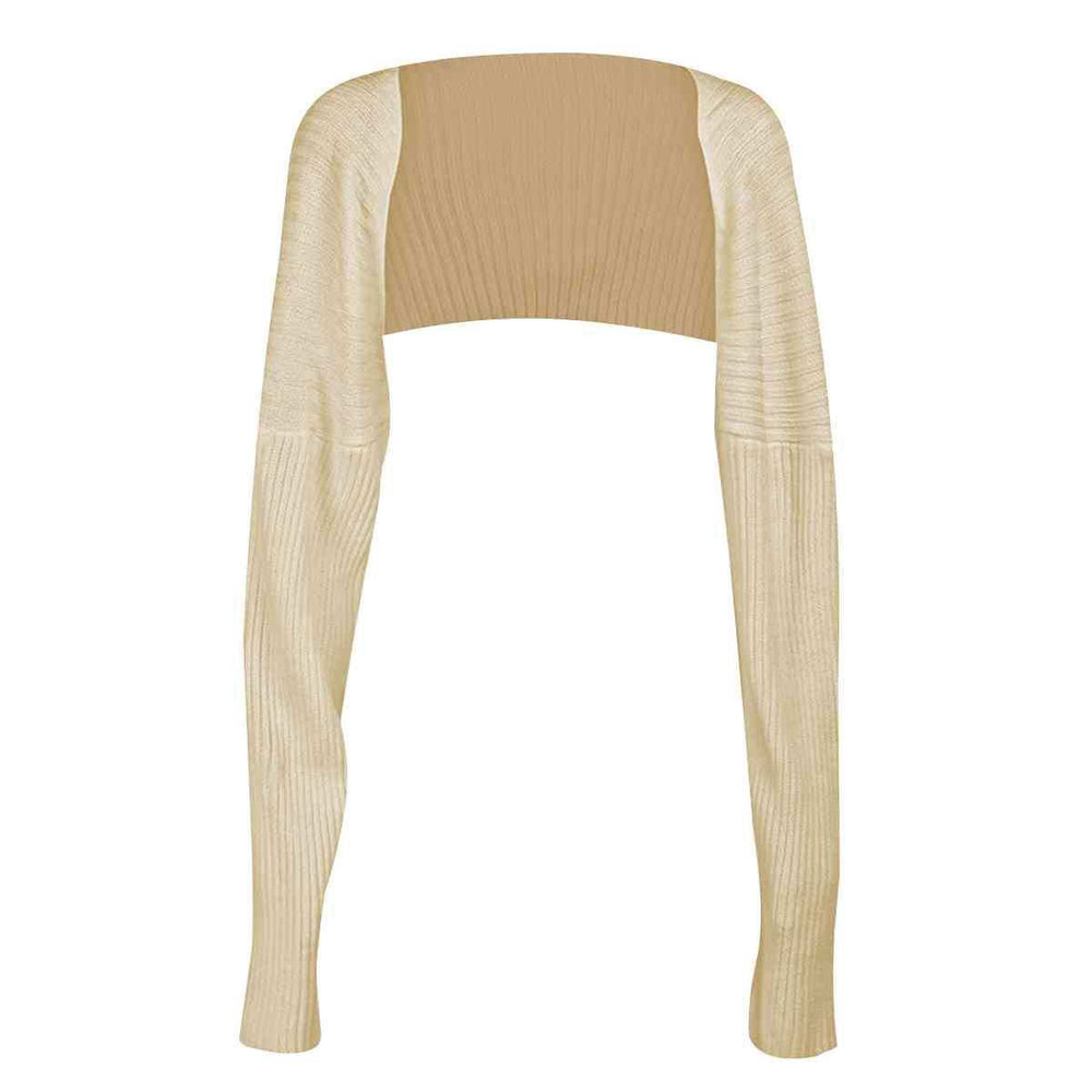 Long Sleeve Knit Bolero - Trendsi - Flyclothing LLC