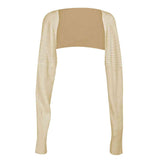 Long Sleeve Knit Bolero - Trendsi
