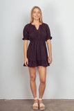 VERY J Floral Textured Woven Ruffled Mini Dress - Flyclothing LLC